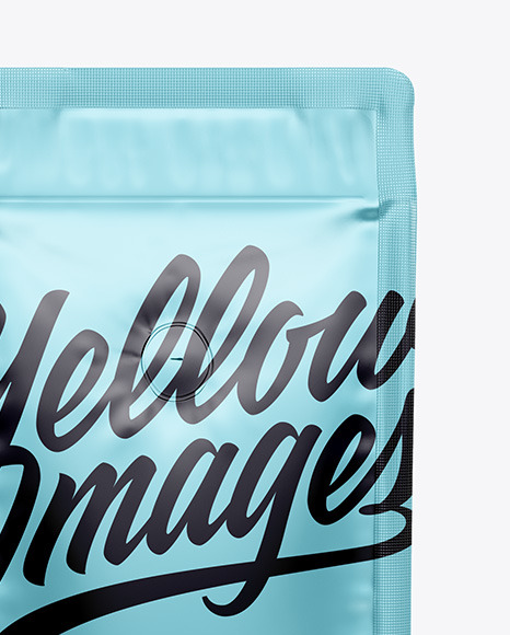 Download Matte Metallic Coffee Bag With Valve Mockup In Bag Sack Mockups On Yellow Images Object Mockups