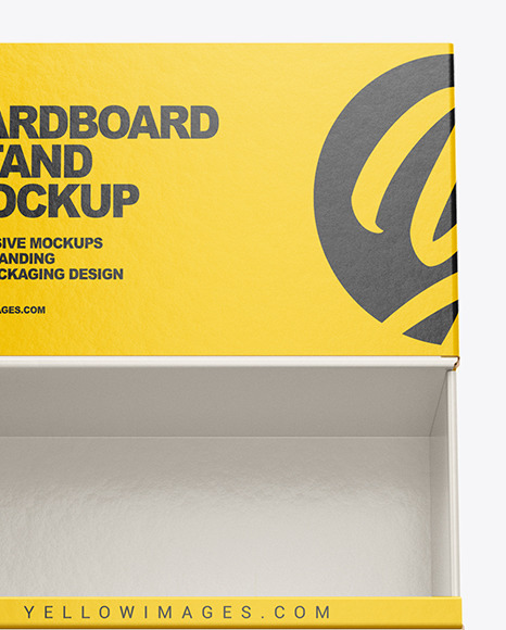 Empty Cardboard Display Stand Mockup PSD #3