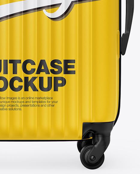 Download Travel Suitcase Mockup Front View In Object Mockups On Yellow Images Object Mockups