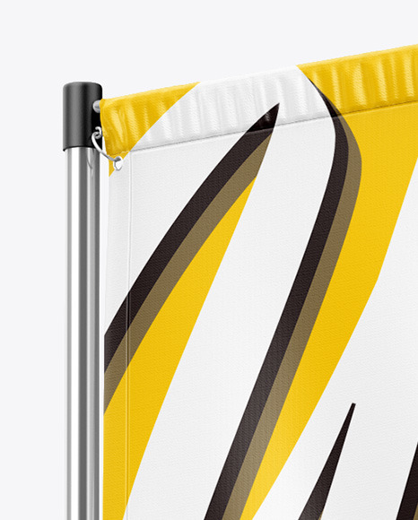 Vertical Sail Flag Mockup PSD #2