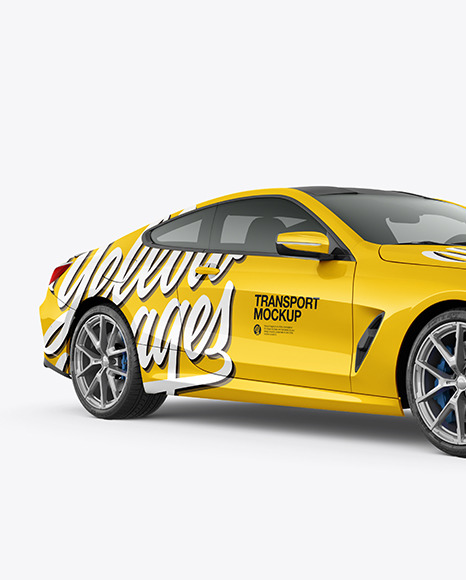 Coupe Car Mockup   Half Side View PSD #2