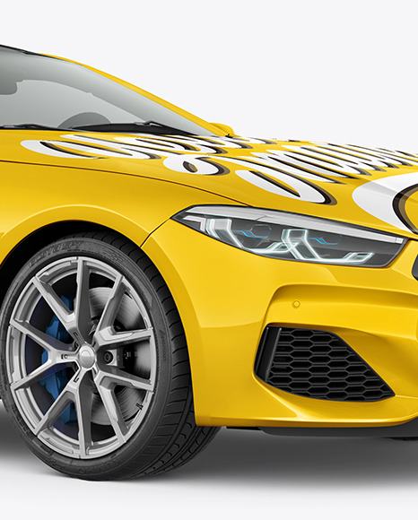 Coupe Car Mockup   Half Side View PSD #6