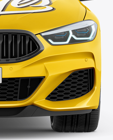 Coupe Car Mockup   Front View PSD #6