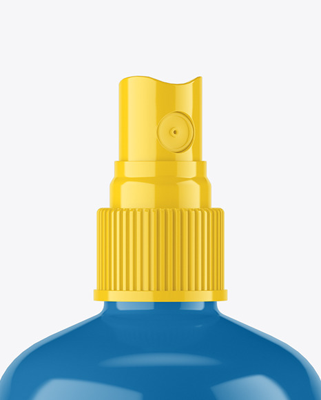 Glossy Spray Bottle Mockup PSD #1