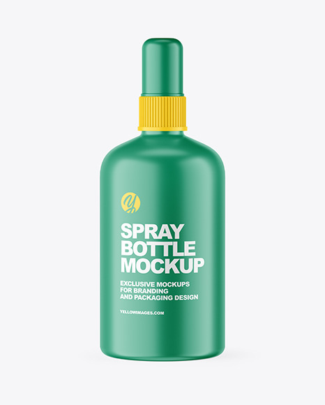 Matte Spray Bottle Mockup PSD #2