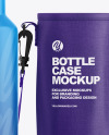 Matte Water Bottle W/ Case Mockup