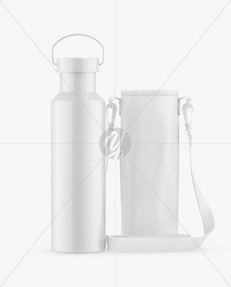 Download Matte Water Bottle W Case Mockup In Bottle Mockups On Yellow Images Object Mockups