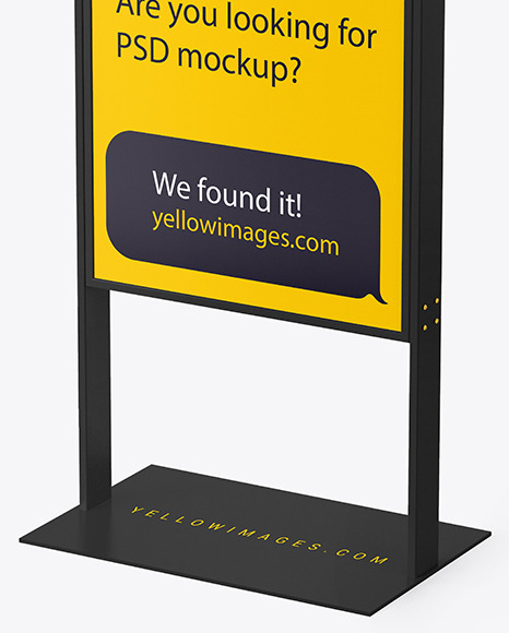 Plastic Stand Mockup PSD #1