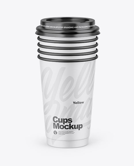 Matte Cups Mockup PSD #2