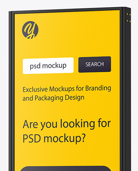 Plastic Stand Mockup PSD #2