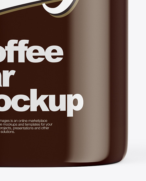 Glossy Coffee Jar Mockup PSD #1