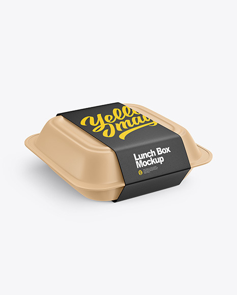 Download Lunch Box Mockup In Box Mockups On Yellow Images Object Mockups PSD Mockup Templates