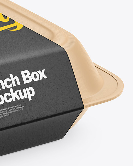 Lunch Box Mockup in Box Mockups on Yellow Images Object Mockups