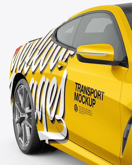 Coupe Car Mockup   Half Side View PSD #1