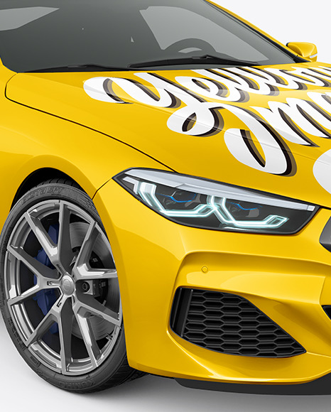 Coupe Car Mockup   Half Side View PSD #6