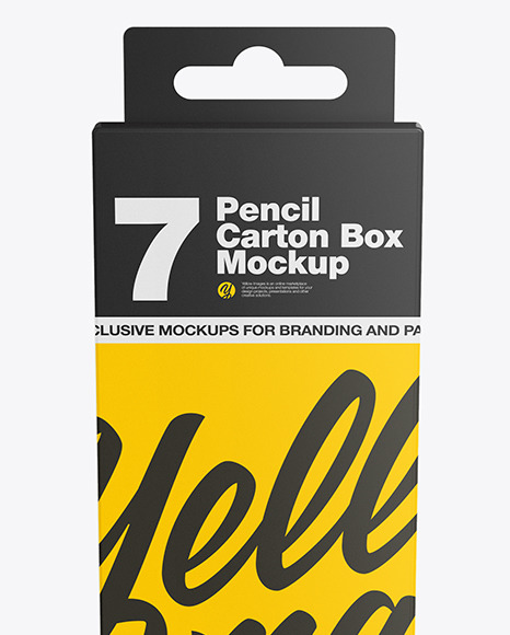 Pencil Box Mockup In Stationery Mockups On Yellow Images Object Mockups