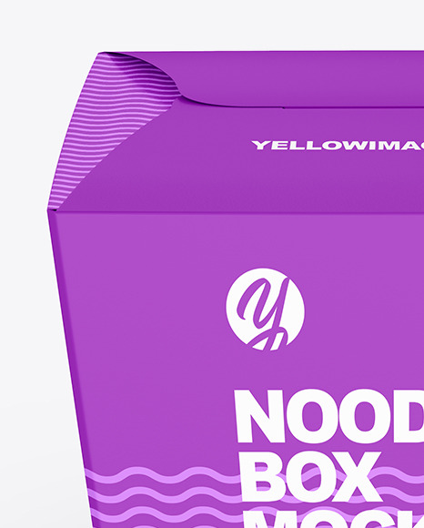 Download Matte Noodles Box Mockup In Box Mockups On Yellow Images Object Mockups