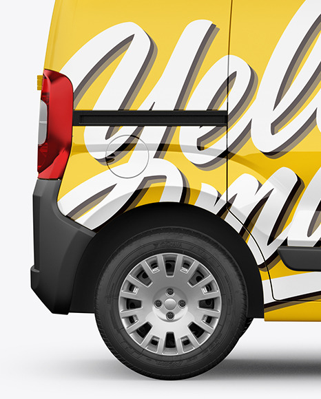 Panel Van Mockup   Side View PSD #1