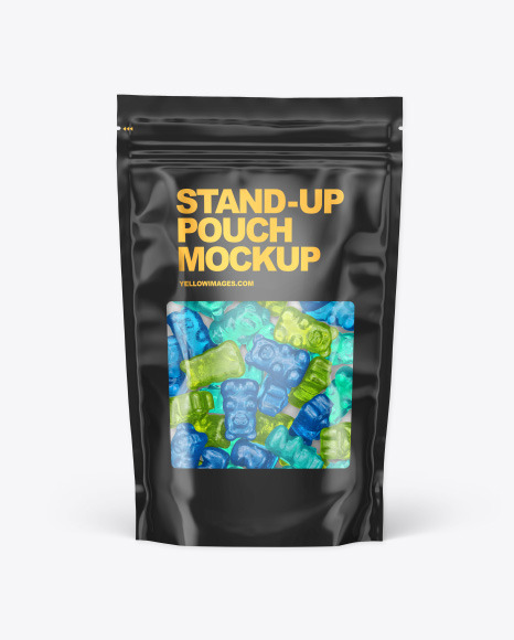 Stand up Pouch with Gummies Mockup PSD #2