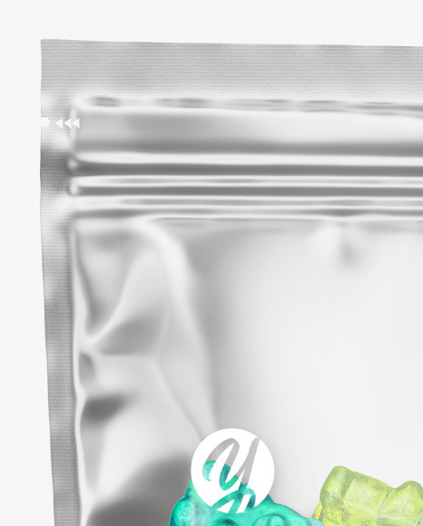 Stand up Pouch with Gummies Mockup PSD #1