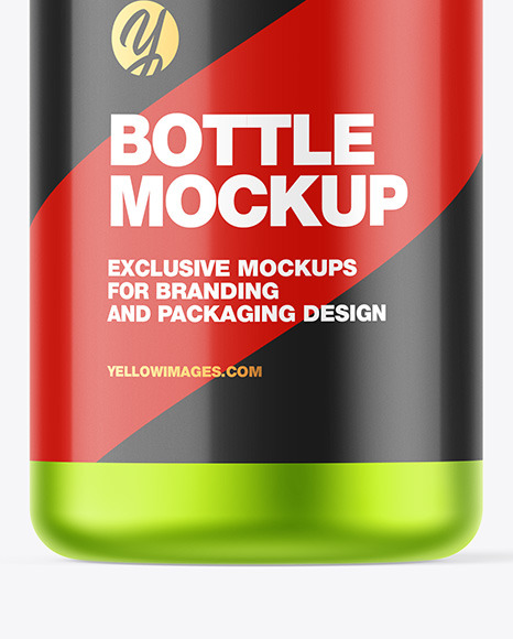 Matte Metallic Sanitizer Bottle w  Closed Pump Mockup PSD #1