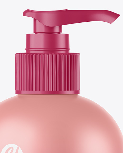 Matte Sanitizer Bottle w  Closed Pump Mockup PSD #1