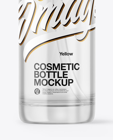 Clear Cosmetic Bottle Mockup PSD #1