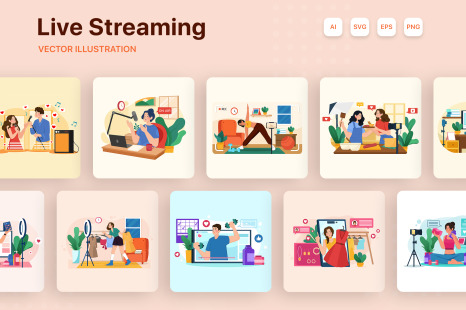 M138_Live Streaming Illustrations