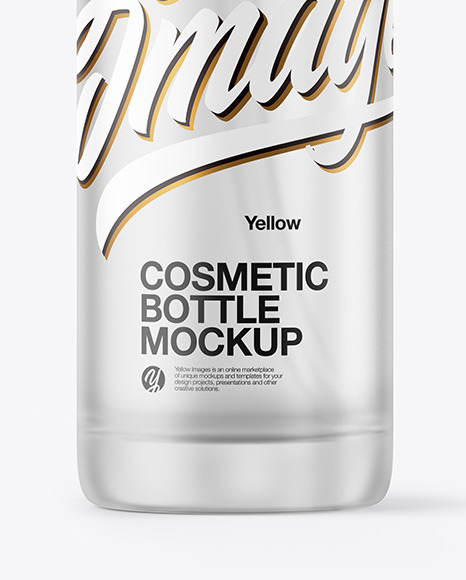 Frosted Glass Cosmetic Bottle Mockup PSD #1