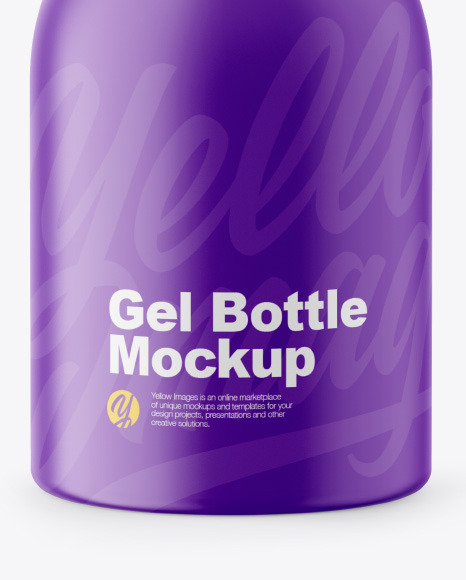 Matte Gel Bottle Mockup PSD #1