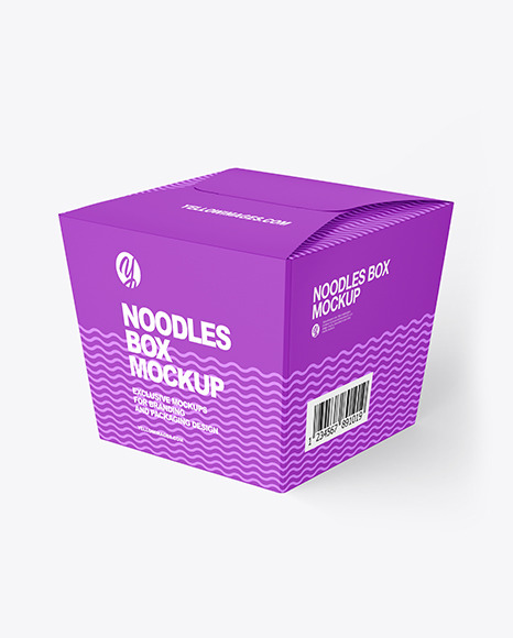 Download Glossy Noodles Box Mockup Yellow Author PSD Mockup Templates