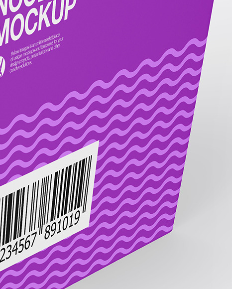 Download Matte Noodles Box Mockup in Box Mockups on Yellow Images Object Mockups