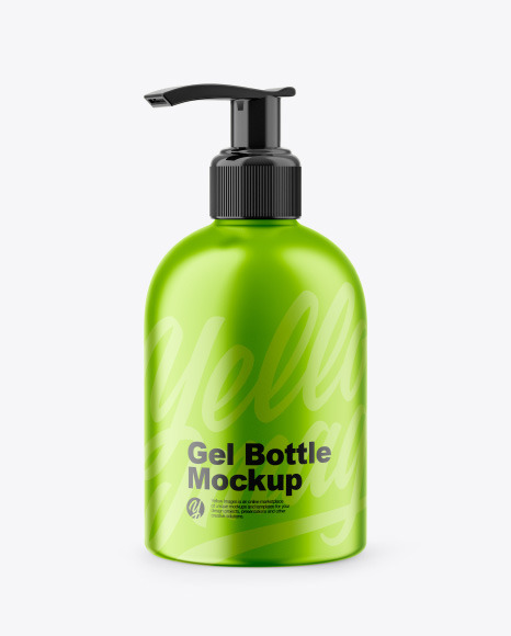 Download Metallic Gel Bottle Mockup In Bottle Mockups On Yellow Images Object Mockups