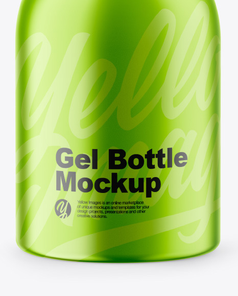 Download Metallic Gel Bottle Mockup In Bottle Mockups On Yellow Images Object Mockups