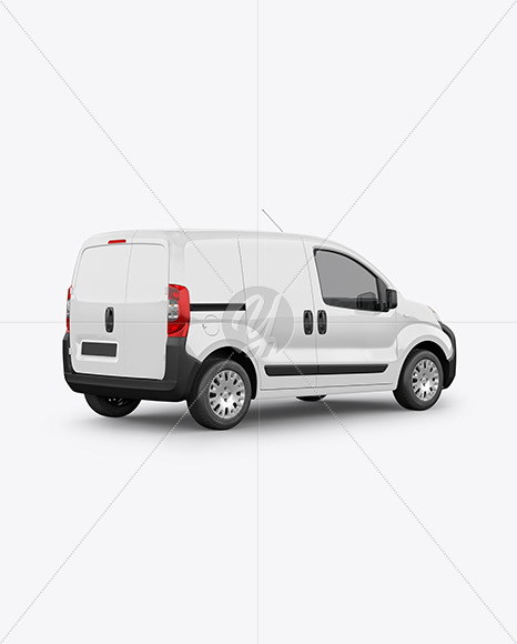 Download Panel Van Mockup Back Half Side View In Vehicle Mockups On Yellow Images Object Mockups PSD Mockup Templates