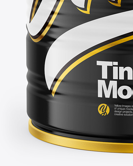 Glossy Tin Can Mockup PSD #6