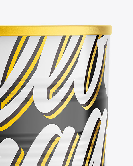Glossy Tin Can Mockup PSD #1