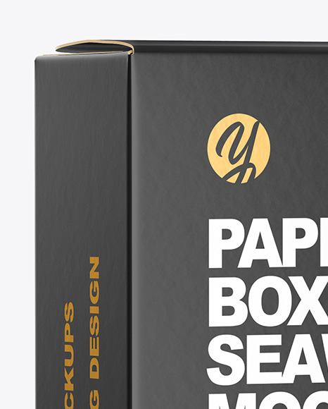 Download Paper Box With Seaweed Mockup In Box Mockups On Yellow Images Object Mockups