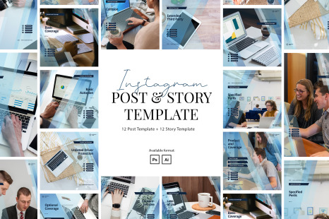 Elegant Corporate Instagram Post Story Template