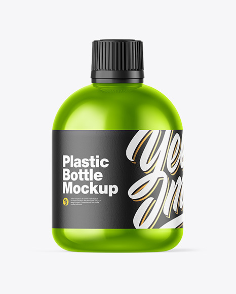 Metallic Bottle Mockup PSD #2