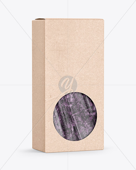 Download Kraft Paper Box With Seaweed Mockup In Box Mockups On Yellow Images Object Mockups