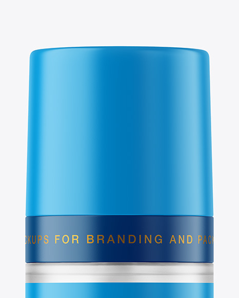 Frosted Cosmetic Bottle with Pump Mockup PSD #6