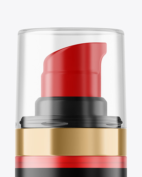 Frosted Color Plastic Bottle with Pump Mockup PSD #2