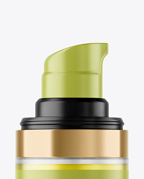 Frosted Color Liquid Bottle with Pump Mockup PSD #1