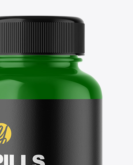 Glossy Plastic Pill Bottle Mockup PSD #2