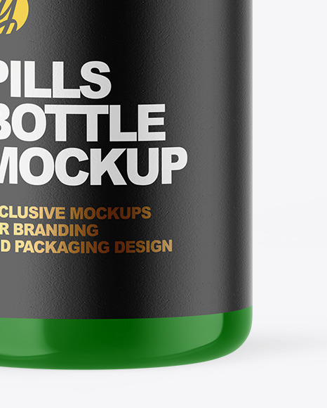 Glossy Plastic Pill Bottle Mockup PSD #1