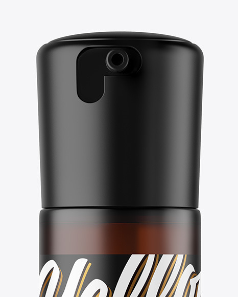 Frosted Amber Cosmetic Bottle Mockup PSD #2