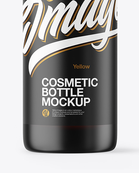 Frosted Amber Cosmetic Bottle Mockup PSD #1