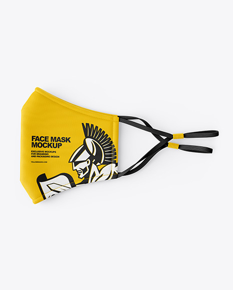 Download Folded Face Mask Mockup In Apparel Mockups On Yellow Images Object Mockups