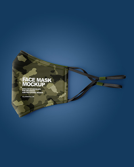 Download Folded Face Mask Mockup In Apparel Mockups On Yellow Images Object Mockups